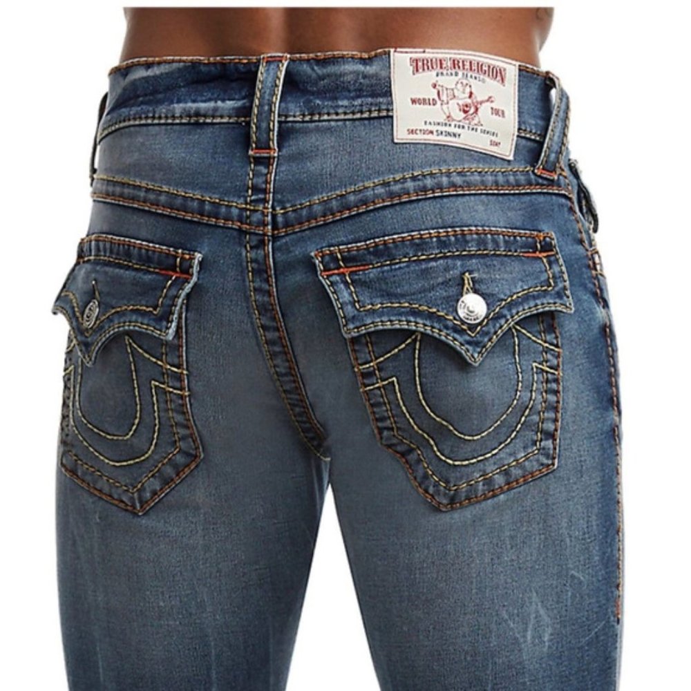 True Religion Skinny Flap Pockets Denim Jeans 40
